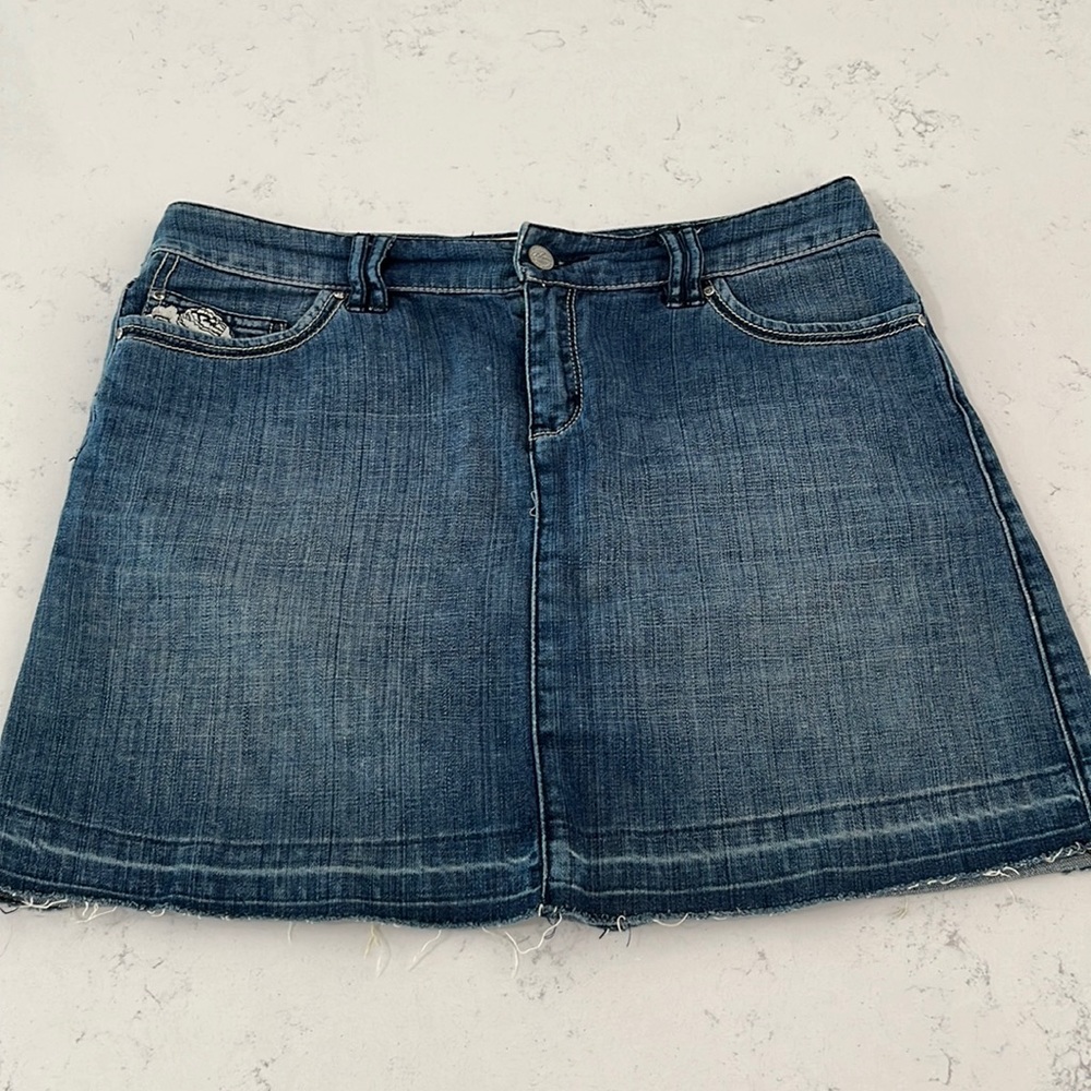 White House Black Market Blue Denim Skirt
